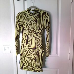 Asos neon swirl dress